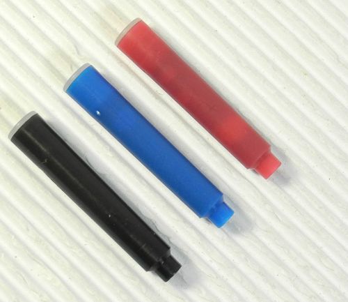 10 black 10 blue 10 RED POKY fountain pen cartridges international standard