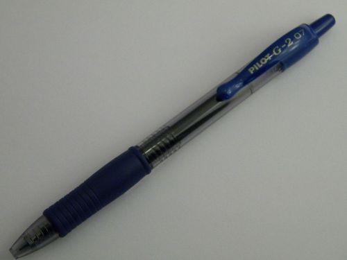 Pilot g2 blue genuine gel ink rollerball pen - free shipping on additional pens for sale