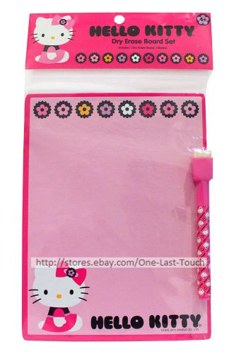 Hello kitty by sanrio 2pc dry erase board set 8&#034;x6&#034; board w/magnet+marker new! for sale