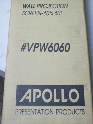 APOLLO VPW6060 WALL PROJECTION SCREEN 60&#034; X 60&#034;