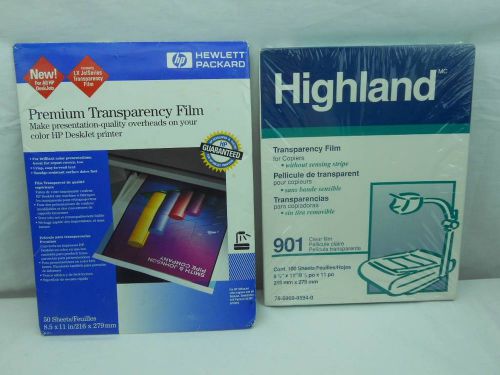 Lot of 2 Transparency Film HP Deskjet Printer Highland Copiers 120 Sheets