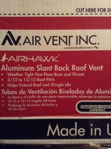 Case of 6 Air Vent Inc Airhawk Aluminum Slant Back Roof Vent 85282 SLABL