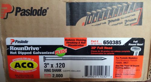 Paslode Round Drive 2&#034;x.120 galvanized nails #650385 1820ct for F350S