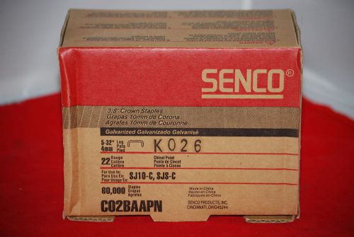 1 box of senco c02baap 5/32&#034; senco upholstery staples 60,000 for sale