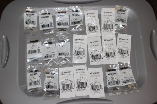 Brand New Crown Bolt Nylon Push In Fasteners Lot of 57 bags
