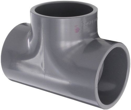 New gf piping systems pvc pipe fitting  tee  schedule 80  gray  3/4&#034; slip socket for sale