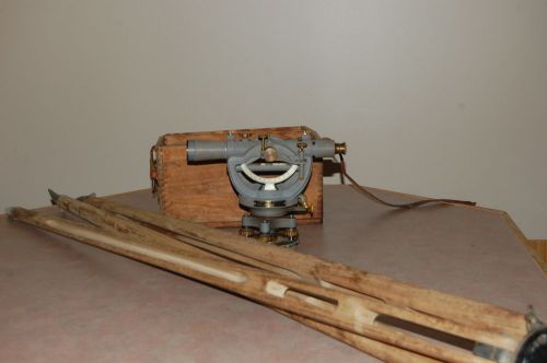 Vintage David White Company Surveying w/ Tripod and WoodBox For Sale!!!