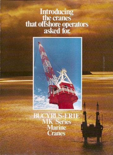 Equipment Brochure - Bucyrus-Erie - MK series - Marine Crane - c1972 (E1768)