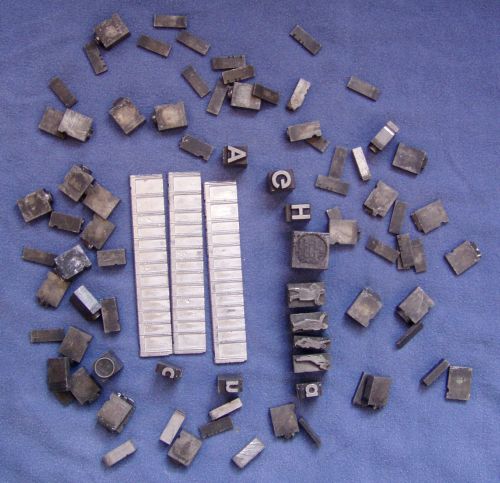 3.5 Lbs. of Lead Foundry Type - Letters, Symbols, Figures