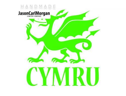 JCM® Iron On Applique Decal, Cymru Neon Green