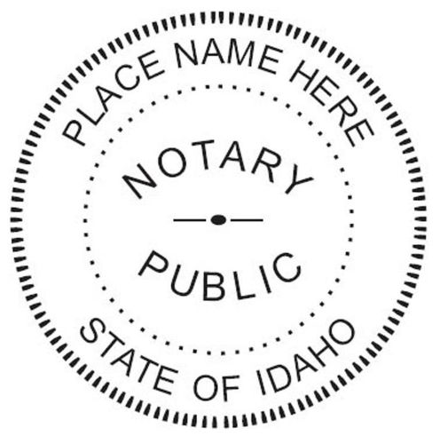 For IDAHO NEW Round Self-Inking Official NOTARY SEAL RUBBER STAMP