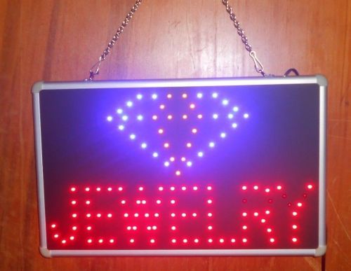 LIGHTED LED &#034;JEWELRY&#034; SIGN 13&#034; X 8&#034;  W/ DRY ERASE BOARD ON BACK  NEW