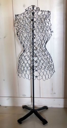 Vintage my double wire dress form or mannequin on original stand model a right for sale