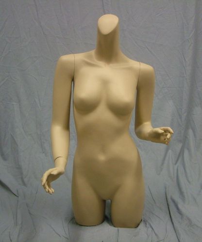 32&#034;25&#034;34&#034; female mannequin torso w/arms matte flesh (ph8) for sale