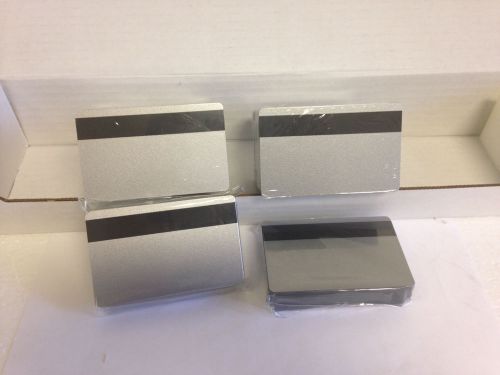 250 silver pvc cards - hico mag stripe 3 track - cr80 .30 mil for id printers for sale
