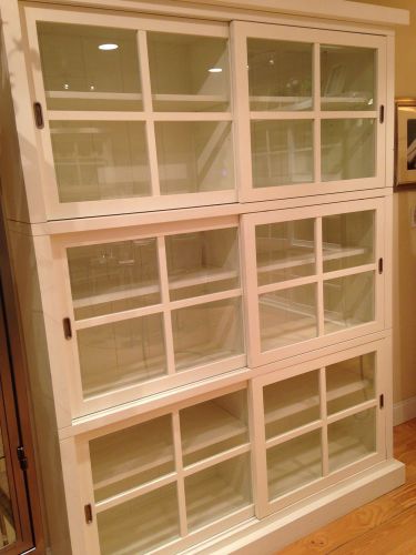 display fixtures-crate &amp; barrel white shelving unit