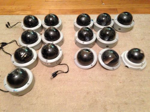 Lot of 7 GE Security UVD-XP3DNR-VA2 Cameras &amp; 5 Housings (Parts or Repair)