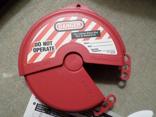 Master lock 481 safety lockout for valve handle 2 1/2&#034;  - 5&#034;  new for sale