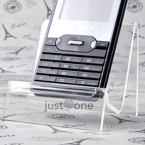 for Cell Phone MP3 Desk Holder Clear Color Plastic Sale Show Tool Display Stand