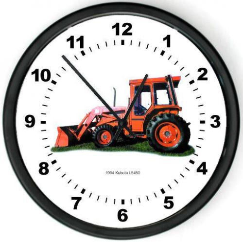 New KUBOTA Model L5450 Tractor Wall Clock 1994 10&#034; Round Tractor Clock