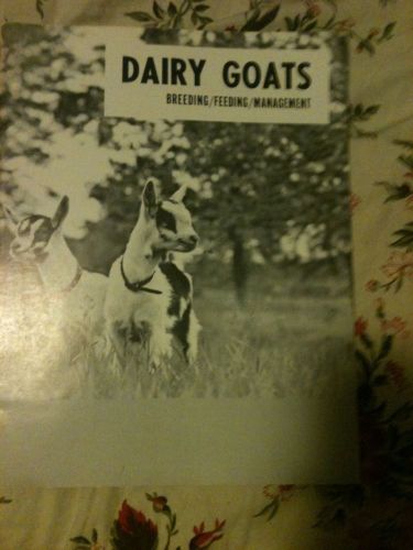 Preowned Dairy Goats Book 4h AGA 1972