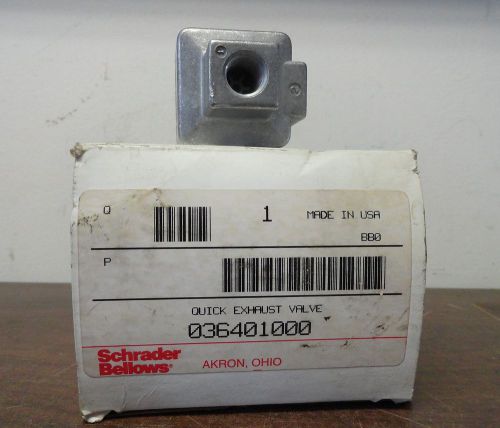 Schrader Bellows Quick Exhaust Valve. Model 036401000. New in Box.