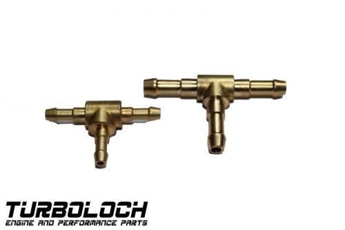 Hose Connector Tee T-connector D: 3mm Brass