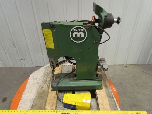 Milford Mod 56 Benchtop Pneumatic Riveter Foot Pedal Trip In Very Good Condition