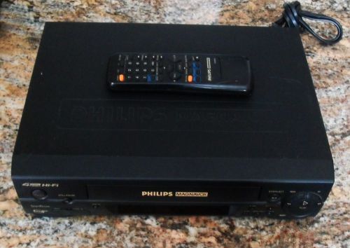 Phillips Magnavox VRA641 Player Recorder VHS VCR HI-FI Stereo Black w/ Remote