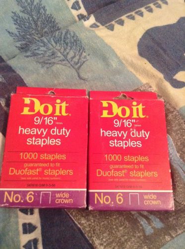 Do it Staples 9/16 Lot Of 2 Boxes A Total Of 2000 Staples