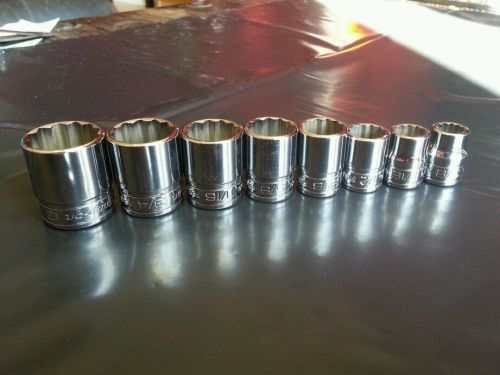 Snap on 3/8drive 12 point  8piece set Excellent condition