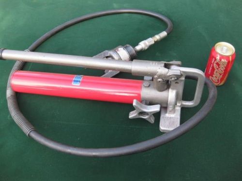 Heavy duty manual hydraulic pump w/ heavy crimper attached,  us made for sale