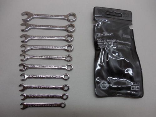 Craftsman 942319 Midget combination wrench set 5/32&#034; to 7/16&#034; 10 pc set