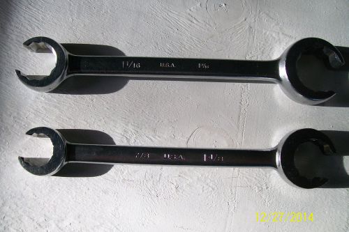 2 FLARE NUT WRENCHES 7/8 x 1-1/8 &amp; 1-1/16 x 1-5/16