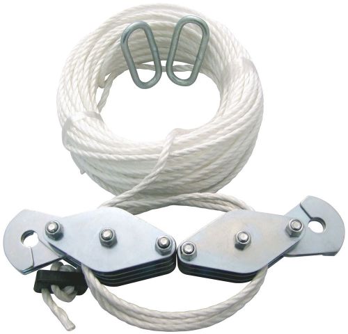 180Kg CARGO LIFTING PULLEY SET ROPE WINCH HOIST PULLER NEW