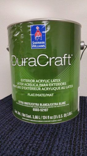 Sherwin Williams Exterior Acrylic Latex Flat Extra White 6503-52107 (4 Gallons)