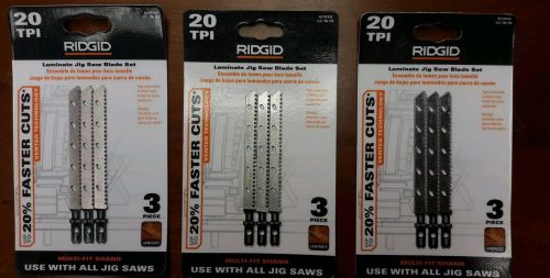 RIDGID JIG SAW blades 20 TPI for  laminate 3 -3packs