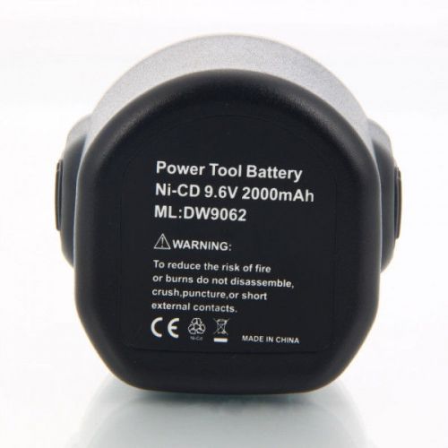 Dewalt DW9062 9.6V 2000mAh Rechargeable NiCd Power Tool Battery for DC907