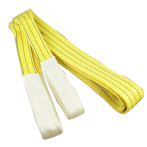 3m length 73mm width eye to eye nylon web lifting sling tow strap yellow for sale