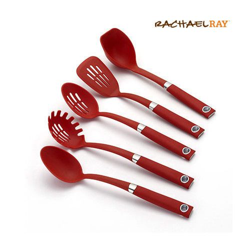 Rachael Ray Tools and Gadgets 5 Piece Utensil Set Red