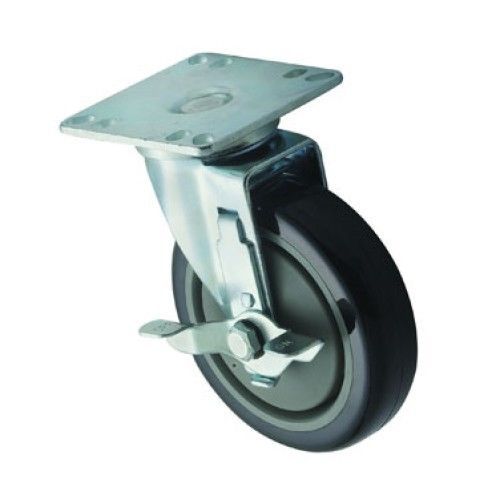 Winco CT-33B Universal Caster Set, 5&#034; Wheel With 3-1 / 2&#034; x 3-1 / 2&amp;qu
