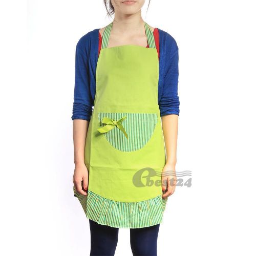 Women Cotton Aprons Home Kitchen Cooking Grilling BBQ Fashion