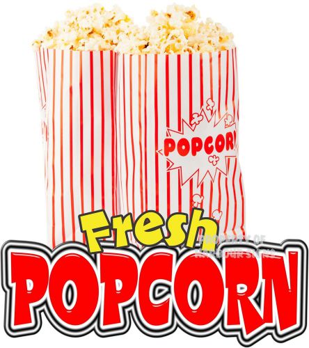 Fresh Popcorn 24&#034; Decal Concession Food Truck Cart Trailer Vinyl Sticker Sign