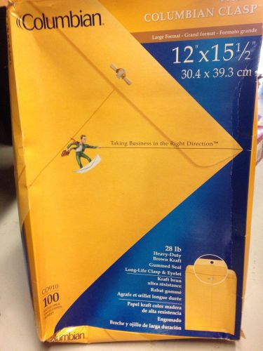 2 Boxes Columbian Yellow Clasp Envelopes 12x15