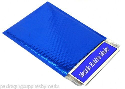 Glamour Bubble Mailer - Metallic Blue 7 1/2 x 11&#034; S-11504BLU 72/Case - Uline