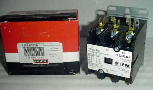 NEW Carrier/Bryant Totaline HVAC CONTACTOR  3 POLE 30AMP 120V  P2820332A