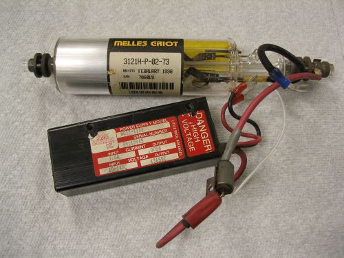 MELLES GRIOT 3121H-P-02-73 HE NEON LASER and Power Supply N017-1111