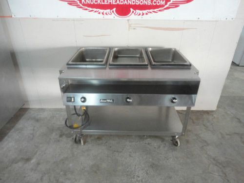 Vollrath servewell 3-well hot food warmer station steam table - model 38103 for sale