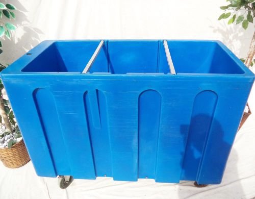 Mobile beverage cart ice bin carrier cooler drink blue merchandiser irp 720 used for sale