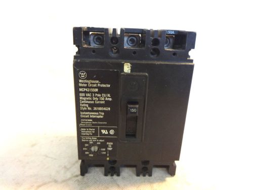 WESTINGHOUSE MCP431550R 3 POLE 150 AMP MOTOR CIRCUIT PROTECTOR-BREAKER